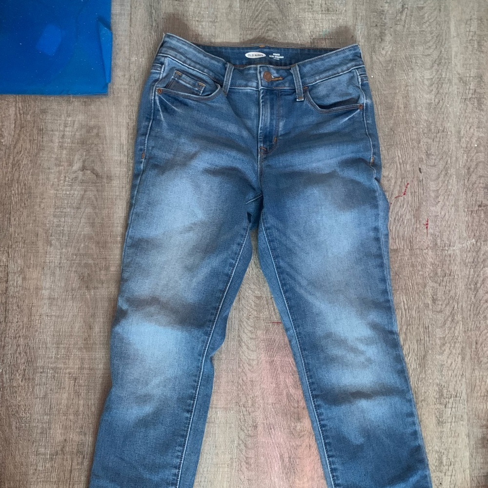 Power slim straight mid rise